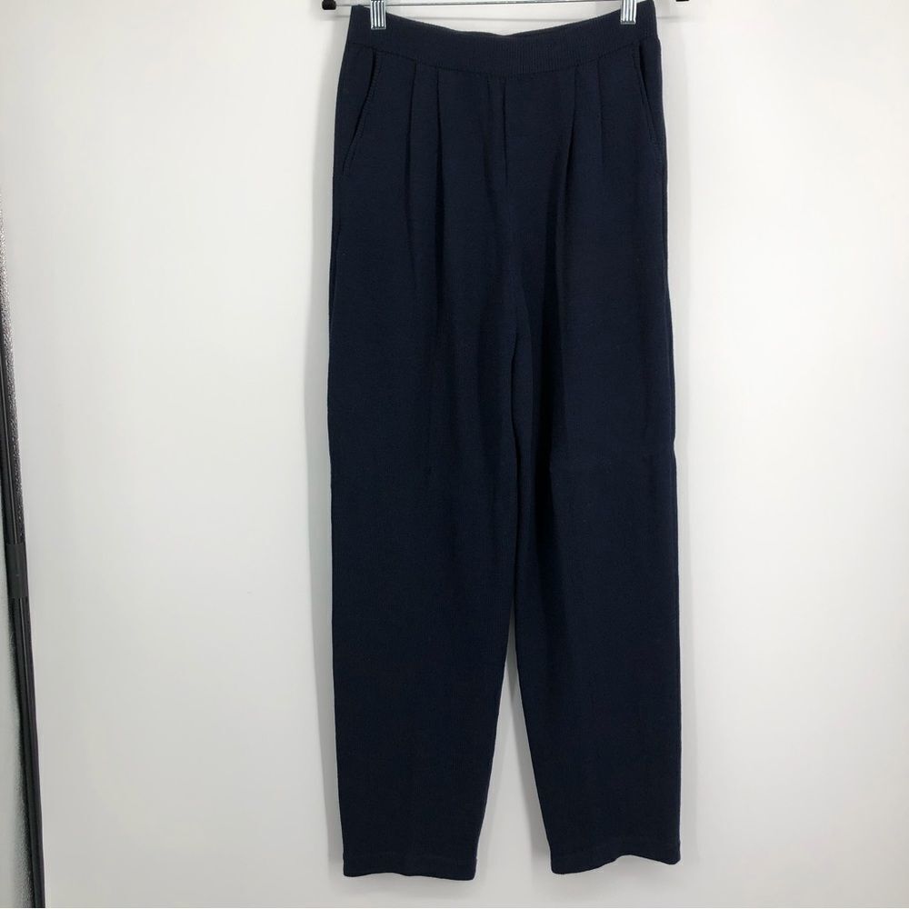 St. John Womens Navy Blue Santana Knit Pull on Pants Size 8‎